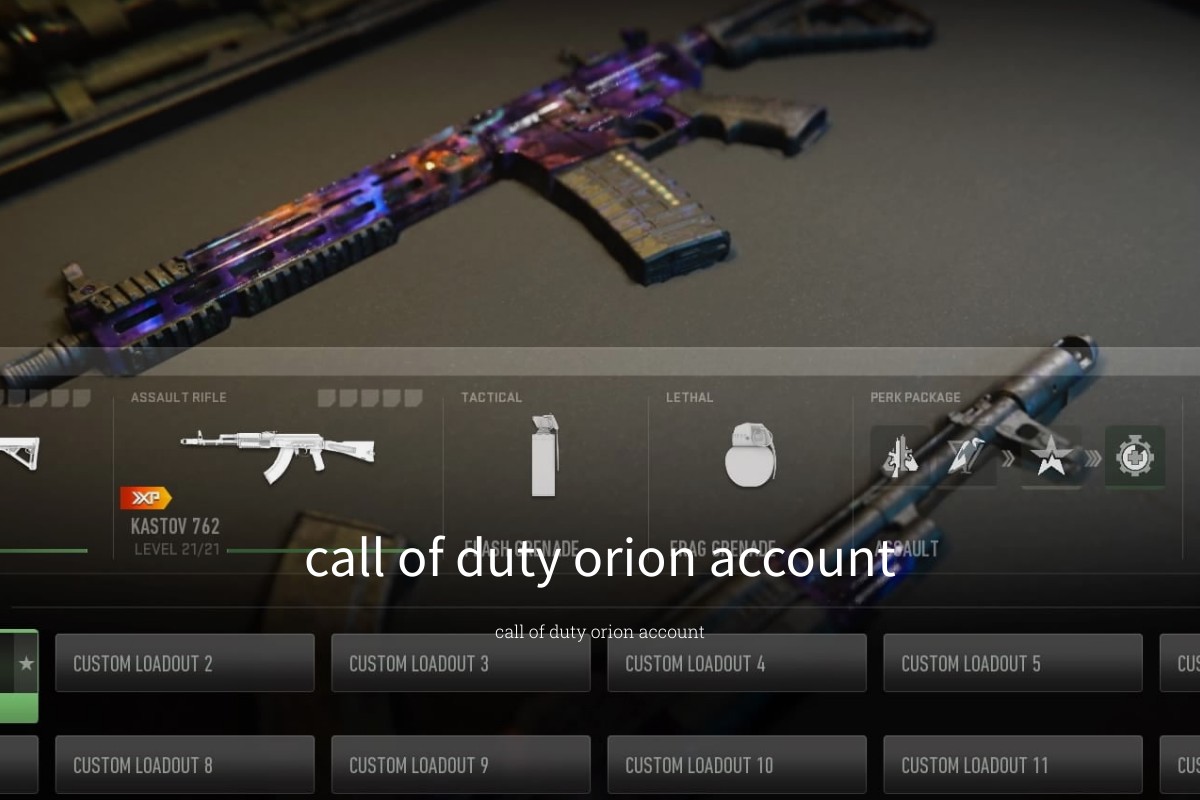 call of duty orion account