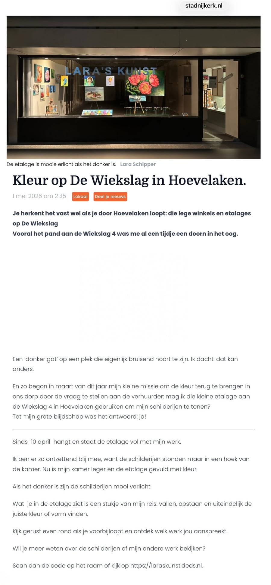 stadnijkerk.nl, Kleur op De Wiekslag in Hoevelaken. 1 mei 2026.