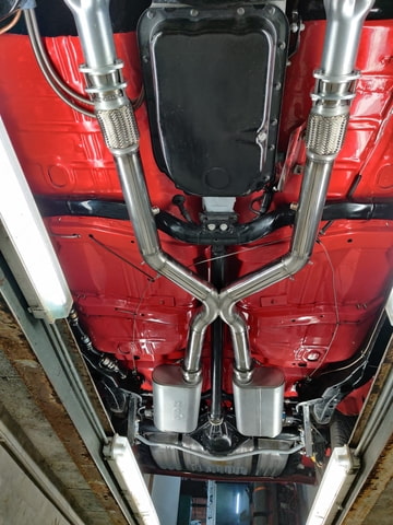 70 chevelle exhaust Hedman headers / Dynomax mufflers pictures and